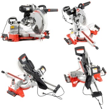 Торцовочная пила 305 мм с лазерной резкой. Рабочий стол.