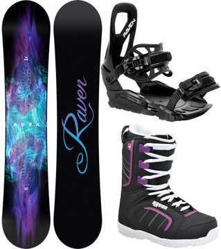 Zestaw Snowboard RAVEN Aura 135cm + Buty Diva + Wiązania S230