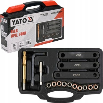 КОМПЛЕКТ ДЛЯ РЕМОНТА РЕЗЬБЫ YATO ZAC BRAKE 16EL YT-17700
