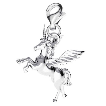 CHARMS ZAWIESZKA JEDNOROŻEC 3D srebro 925