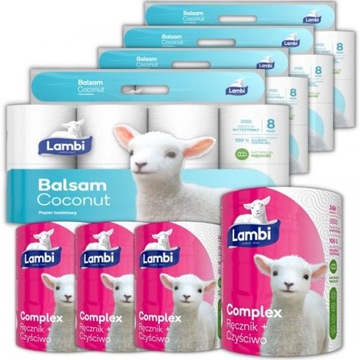 PAPIER TOALETOWY RĘCZNIK PAPIEROWY CZYŚCIWO LAMBI