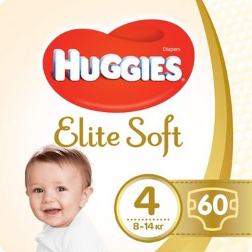 Pieluchy Huggies Elite Soft Rozmiar 4 60 szt.