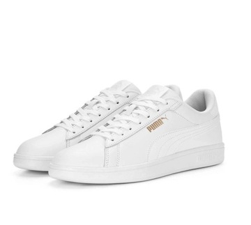 Buty tenisówki damskie Puma Smash 3 SPORTOWE NA CO DZIEŃ SKÓRZANE 390987-01