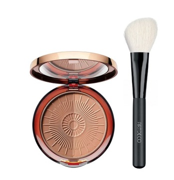 ARTDECO zestaw pędzel + puder brązujący Almond