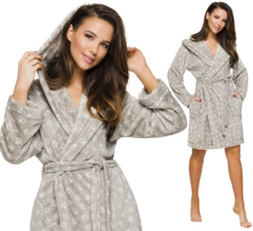 ŁAPKI KRÓTKI PUCHOWY DAMSKI SZLAFROK PODOMKA XL