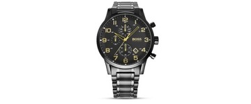 Zegarek męski Hugo Boss Aeroliner 1513275 Czarna bransoleta NA PREZENT +BOX