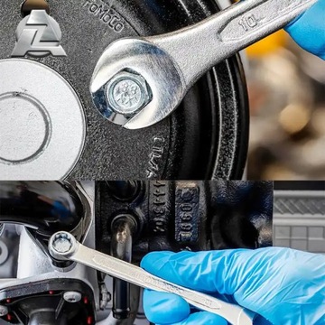 KLUCZ 21 MM PŁASKO - OCZKOWY PŁASKI POLEROWANY CrV