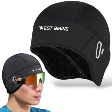 CZAPKA CZEPEK ROWEROWY POD KASK TERMOAKTYWNY OCIEPLANY CIEPŁY WEST BIKING