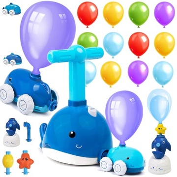 WYRZUTNIA BALONÓW XXL AUTKA AERODYNAMICZNE delfin ryba BALONIKI ZESTAW 20el