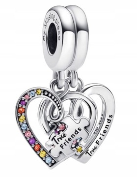 Charms ZAWIESZKA puzzle SERCE PRZYJAŹŃ Miłość