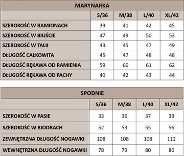 Nowoczesny GARNITUR DAMSKI BIAŁY, Krótka Marynarka i Szerokie Spodnie