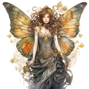 Naprasowanka Wróżka czarownica motyl 2 do 20cm