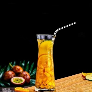 20x słomki RURKI do napojów metalowe do drinków TĘCZOWE kolorowe bubble tea