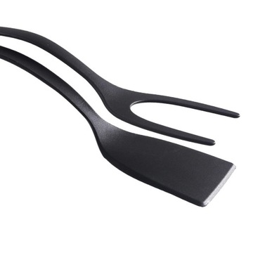 Зажим для еды Лопатка 2 в 1 Удобная многофункциональная кухонная черная