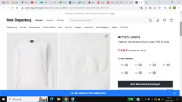 BIAŁY SWETEREK ARMANI JEANS R.L