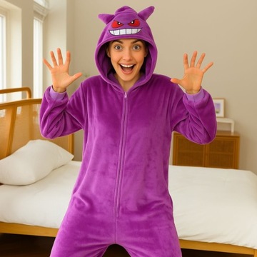 Piżama Onesie Kigurumi Przebranie Pokemon Gengar XXL: 185 - 195cm