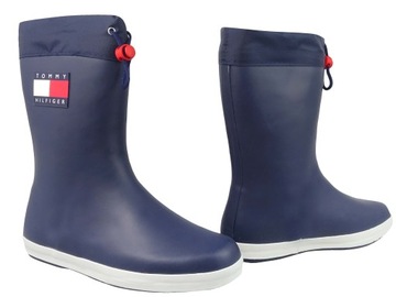 TOMMY HILFIGER KALOSZE BUTY DAMSKIE GRANATOWE