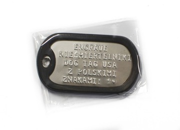 DOG TAG Z GRAWEREM, NIEŚMIERTELNIK, IDENTYFIKATOR