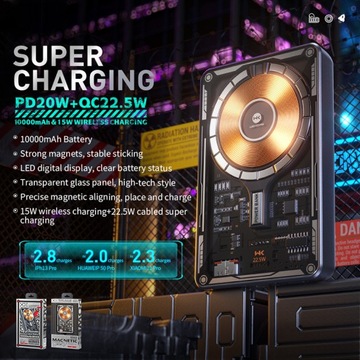 WEKOME WP-289 Vanguard Series - Индукционный блок питания 10000 мАч PD 20 Вт + QC