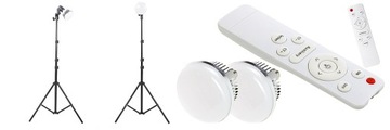 2 светодиодные лампы LAMP мощностью 150 Вт, диапазон дистанционного управления 3600–6200 K