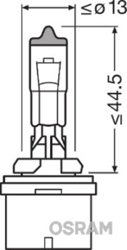 ОРИГИНАЛЬНАЯ ЛАМПОЧКА OSRAM H27W/1 12 В 27 Вт PG13