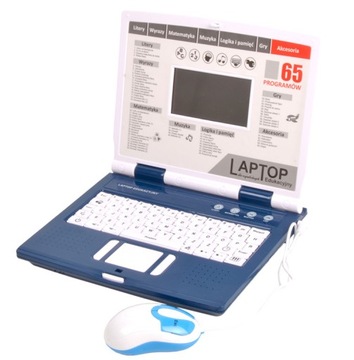 Обучающий ноутбук для детей, компьютер с 65 программами.
