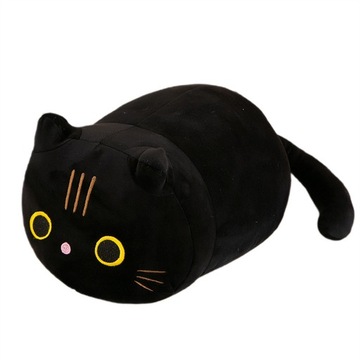 MASKOTKA PLUSZAK PRZYTULANKA PODUSZECZKA KOT KOTEK KAWAII CZARNY 20/35 cm