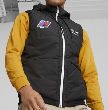 Bezrękawnik PUMA BMW STATEMENT RACE PADDED VEST kamizelka męska kaptur XL