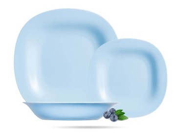 Serwis obiadowy dla 6 os 18 el Light Blue niebieski Carine LUMINARC