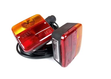 ZESTAW LAMP TYLNYCH DO PRZYCZEP ROLNICZYCH ŚWIATEŁ WTYCZKA 7 PIN