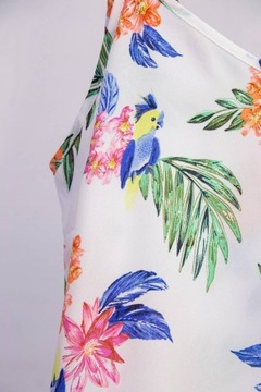Primark bluzka szyfonowa mgiełka print top 40 L 12 kwiaty