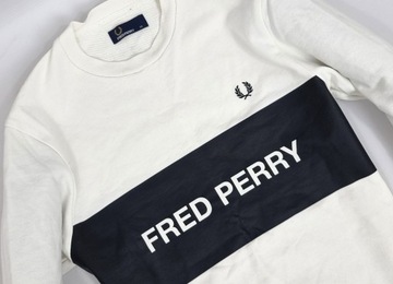 Fred Perry Biała Bluza jak S