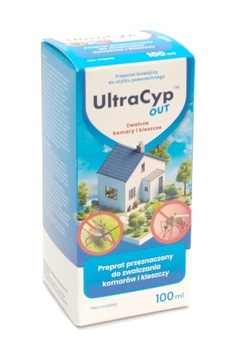 Nowy silny oprysk UltraCyp 100 ml zwalcza KOMARY turcizna na KLESZCZE
