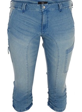 ZIZZI MODNE RYBACZKI DENIM BLUE ŚCIĄGACZ 111AW 44