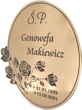 Tablica nagrobna tabliczka GRAWEROWANA GRUBA 3 mm