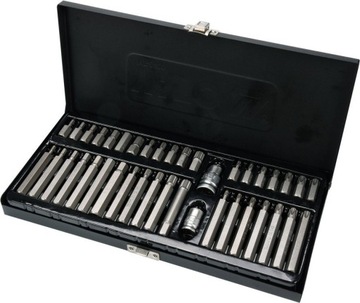 YATO ZESTAW BITÓW KLUCZE YT-0400 IMBUS TORX SPLINE 40 SZTUK KASETA METAL
