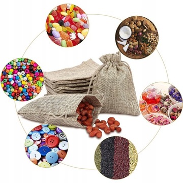 ДЖУТОВЫЕ СУМКИ ЛЬНЯНАЯ СУМКА ПОДАРОЧНАЯ 30 ШТ 10Х14СМ