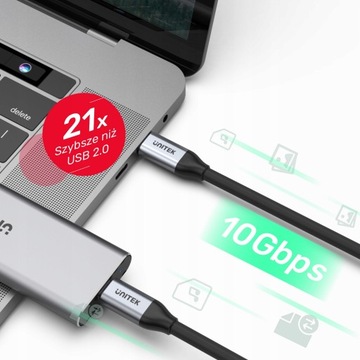 UNITEK KABEL USB C 10 Gbps 4K 60 Hz 20V 5A