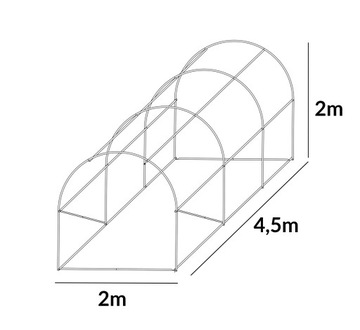 Фольга Туннельная теплица ПРЕМИУМ сетка 2х4,5м белая САМАЯ ТОЛЩАЯ трубы 25мм