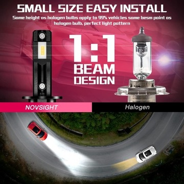 ŻARÓWKI LED H1 55 W, PARA 10000 LM, 6000 K - ZAPASOWE ŚWIATŁA HALOGENOWE