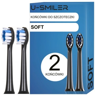 2 НАСАДКИ ДЛЯ ЗВУКОВОЙ ЩЕТКИ U-SMILER 2x SOFT GENTLE