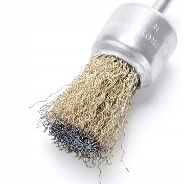 SZCZOTKA DRUCIANA NA WIERTARKĘ 24mm PĘDZELKOWA MOSIĘŻNA DRUT FALISTY