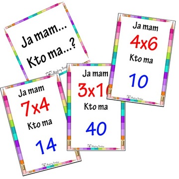JA MAM KTO MA? gra dydaktyczna * mnożenie do 50