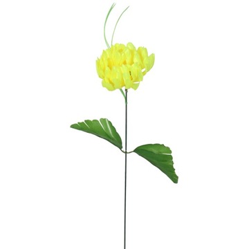 Chryzantema pojedynka żółta 45cm KWIATY SZTUCZNE