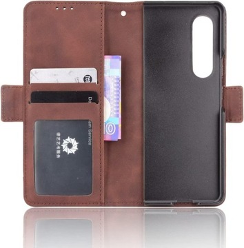 Etui z klapką do Samsung Galaxy FOLD 4 brązowy