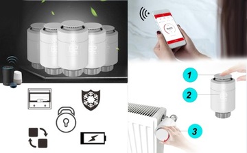 2x головка термостата + шлюз ZigBee LAN TUYA SET2
