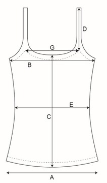 Podkoszulek Podkoszulka damska bawełniana gładka wąskie ramiączka - L