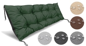 2 садовые подушки 120x40 см для скамейки-качалки из поддона, водонепроницаемые, зеленые