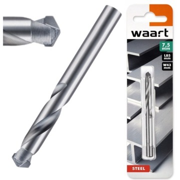 WIERTŁO DO METALU WĘGLIK SPIEKANY do Twardej Stali Tytanu Żeliwa 7,5 MM