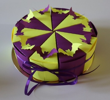 Торт «Спасибо» из бумаги, 10 штук, готовая летучая мышь.